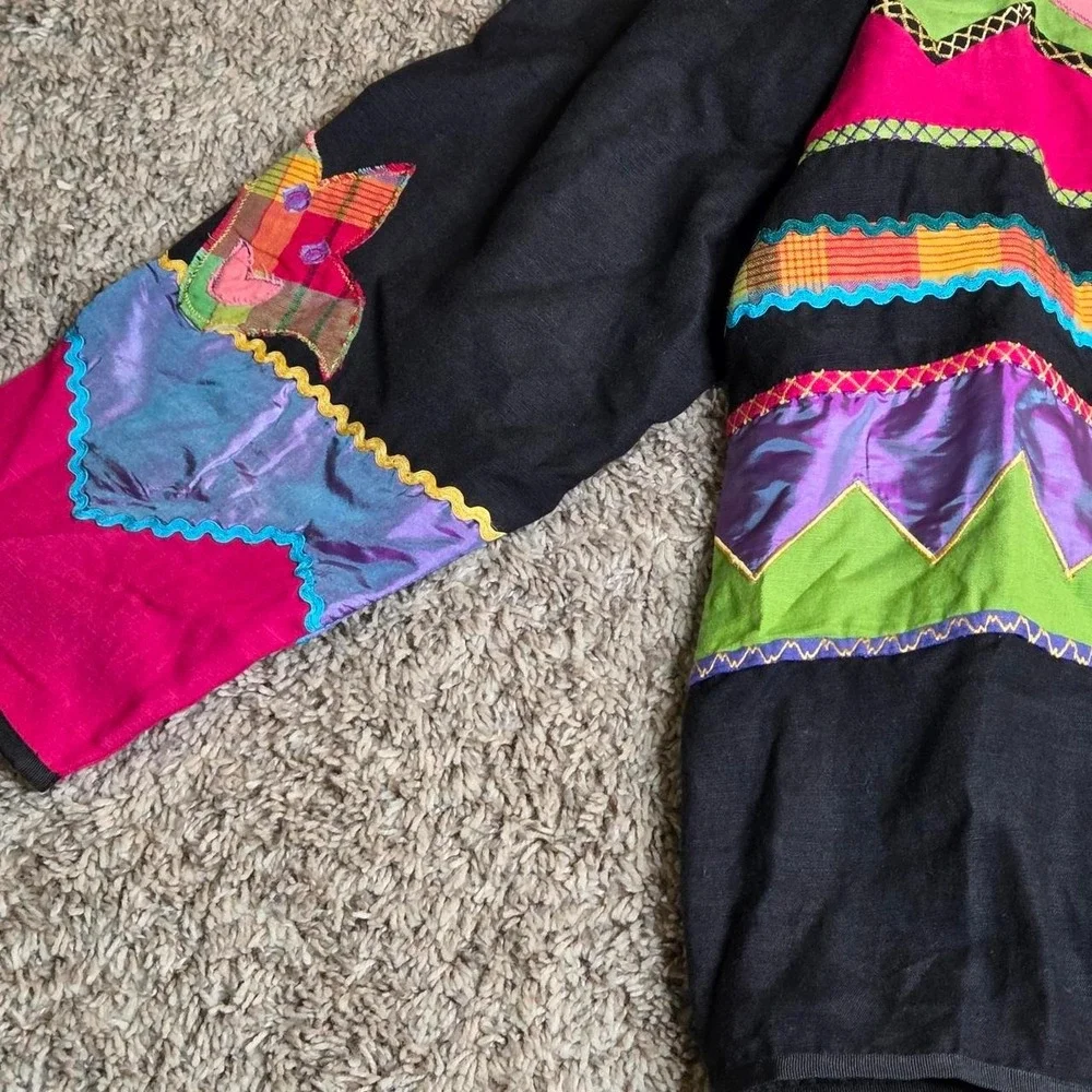 Vintage Indigo Moon Patchwork Wearable Art Jacket Sz 3X NWT Y2K